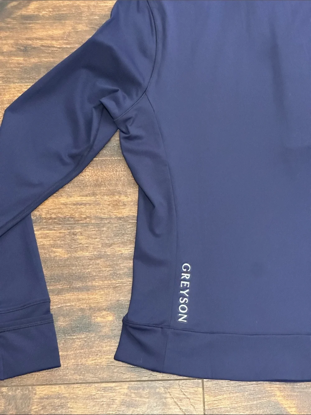 Navy Greyson Halley Quarter Zip Pullover - Cabot Golf Embroidery Sz M 🐢⛳️ - Picture 6 of 8